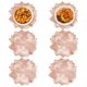 thumbnail image 1 of 6 Pack Round Flower Table Mats, Waterproof & Oil-Proof,10cm Lotus-Shaped Heat-Resistant and Washable Placemat, Floral Placemats, Silicone Placemats for Home Dining Wedding (Rose Gold), 1 of 5