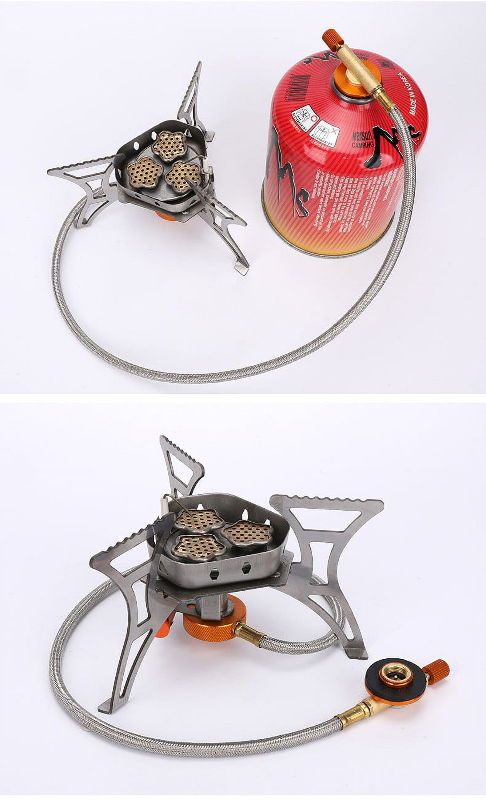 Lightweight 3 Heads Gas Stove For Outdoor Cooking 5800W Backpacking Gear Fangkenuo