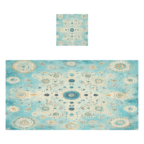 Qxltty Moroccan Style Pattern Bath and Hand Towel Set 100% Cotton Towels for Bathroom Soft Durable and Absorbent