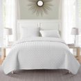 thumbnail image 1 of VCNY Home - Twin Quilt Set, 2-Piece Textured Basketweave Bedding Set, Dorm Essentials (Nina White, Twin), 1 of 4