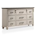 thumbnail image 6 of FOA Kanna 5pc White Wood Bedroom Set-King + 2 Nightstands + Dresser + Mirror, 6 of 17