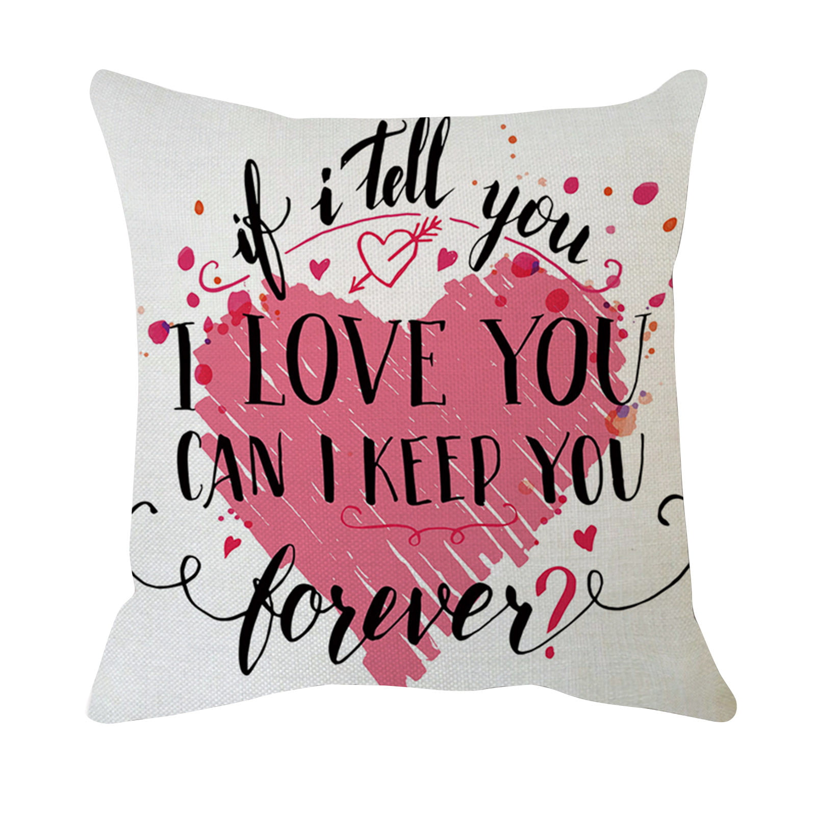Valentine's Day I Love You Every Day from My Heart Romantic Valentine Throw Pillow 18x18 Multicolor