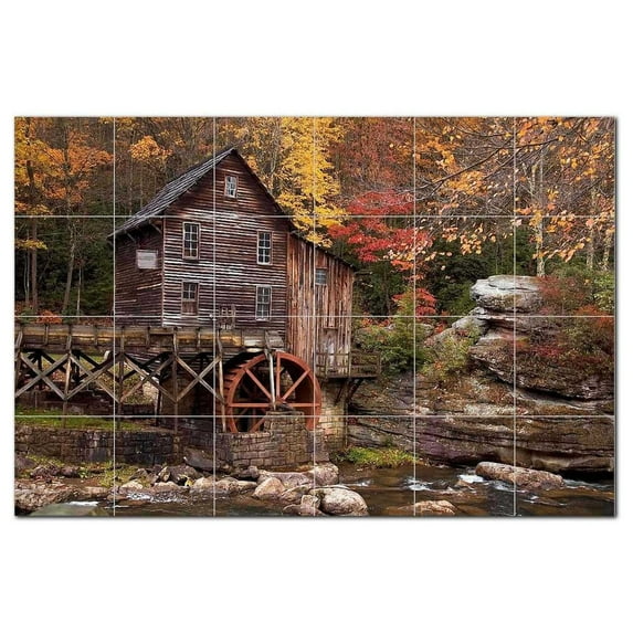 Windmill Ceramic Tile Mural Kitchen Backsplash Bathroom Shower, 401939-M64