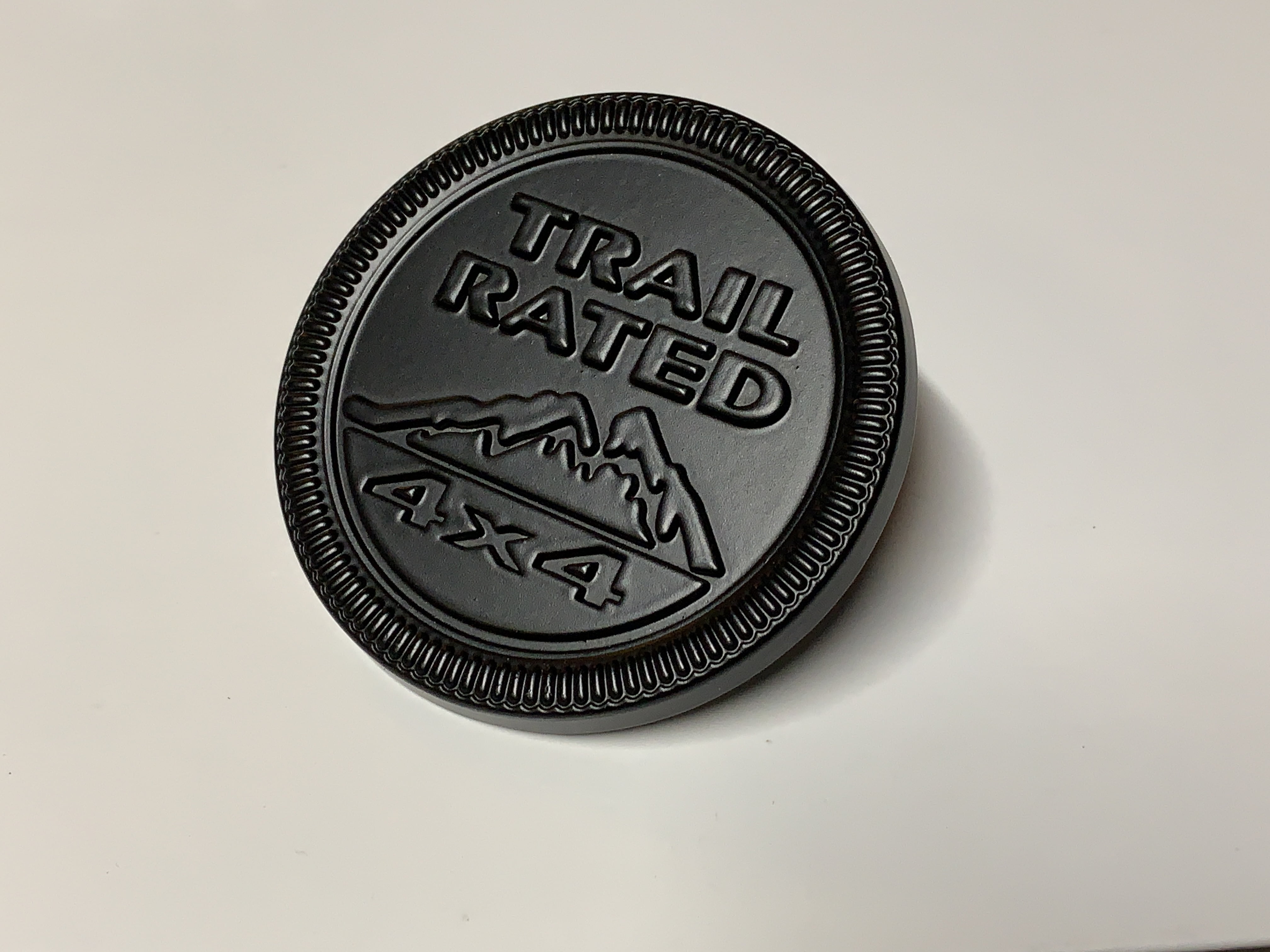 Metal Black Trail Rated 4X4 Nameplate Emblem Badge Sticker Decal Jeep Wrang...