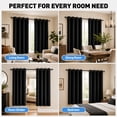 thumbnail image 6 of Blackout Curtains, 52 x 72 inch Black Curtains Set of 2 Panels, Thermal Insulated Room Darkening Curtains for Bedroom, Privacy Protection Drapes for Living Room, Bedroom,Dorm, 6 of 7