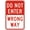 Warning Sign 1, variant on Vintage Tin Warning Sign Do Not Enter Wrong Way - 8"x12" Safety Sign, Traffic Restriction Decor for Home Commercial Driveway Alerts Garden Wall Farm Indoor