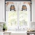 thumbnail image 5 of Fall Plaid Truck Valances for Windows Pumpkin Corn Sunflower Tree White Wood Rod Pocket Curtain Valance Window Treatment Short Curtains for Kitchen Living Room, 60"x18", 5 of 5