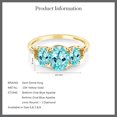 thumbnail image 4 of Gem Stone King 2.29 Ct Oval Blue Apatite 10K Yellow Gold Ring (Size 5), 4 of 4