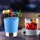 thumbnail image 4 of Cuchara, caja de cubiertos, caja de almacenamiento, tenedor, paja con portavasos de papel para uso en cafetería y Bar (negro), 4 of 7