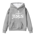 thumbnail image 3 of LILIYA Christian Hoodies for Girls Boys Christian Cross Graphic Hooded Pockets Long Sleeve Baggy Sweatshirts Jesus Hoodie Oversized Drop Shoulder Youth Streewear with Pockets, 3 of 5
