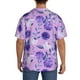 thumbnail image 3 of Fotbe Violet Camisa Estampada de Manga Corta para Hombre, Casual de Verano, Estilo Playero, Sin Arrugas-Large, 3 of 5