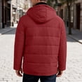 thumbnail image 6 of hoksml Men's Hooded Puffer Quilted Jacket Zip Up Lightweight Warm Winter Outerwear with Side Pockets, 6 of 9