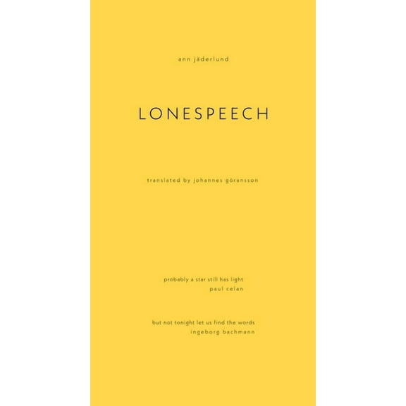 Lonespeech (Paperback)