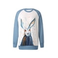 thumbnail image 2 of Arvbitana Women Easter Sweatshirts Cartoon Rabbit Print Long Sleeve Hoodies Spring Autumn Casual Pullover Tops Lightweight Basic Tee, 2 of 9