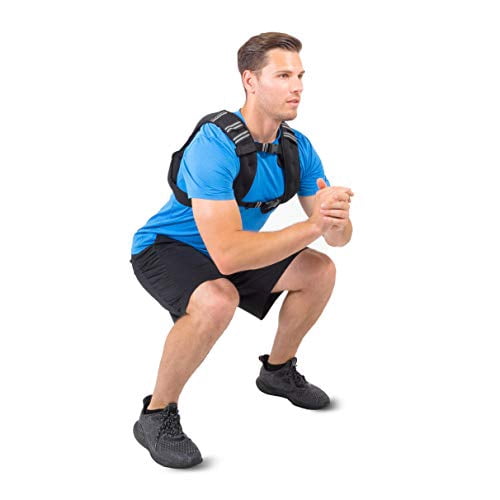 Gilet lesté pour homme et femme, gilet de poids de 7,3 kg avec bande réfléchissante pour l'entraînement, la musculation, la course, le fitness, la construction musculaire, la perte de poids
