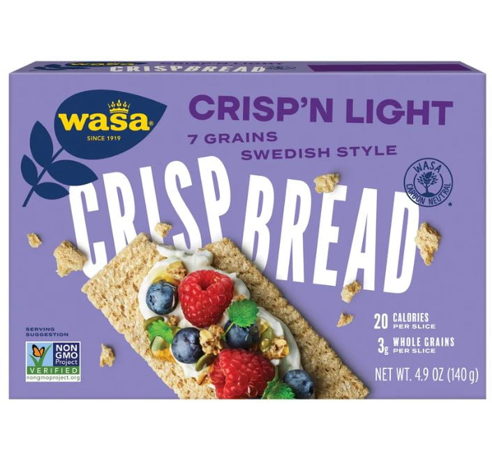 Wasa Crisp'n Light 7 Grain Cracker Bread, 4.9 Ounce Pack Of 10