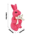 thumbnail image 3 of Vacemry under $5 Moss Flocked Bunny, Flocked Standing Rabbit Sculpture, Spring Garden Patio Tabletop Decoration, Easter Holiday Party Favors for Home Centerpiece Shelf Display, 3 of 6