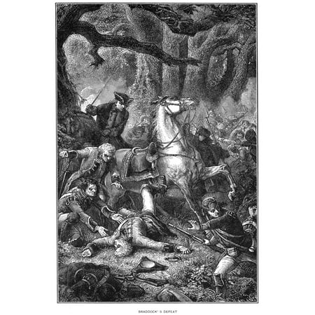 BraddockS Defeat 1755 Nthe Mortally Wounded General Edward Braddock Lies Fallen From His Horse During An Attack By French And Indian Forces On The Way To Fort Duquesne 9 July 1755 Wood Engraving (Best Way To Defeat Skeletron)