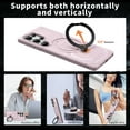 thumbnail image 4 of Heavy Duty Phone Case For Samsung Galaxy S24 FE,Built-in Rotatable Magnetic Ring Kickstand,Shockproof Dropproof Tough Rugged Anti-fall Protective Phone Case For Samsung Galaxy S24 FE,Pink, 4 of 6