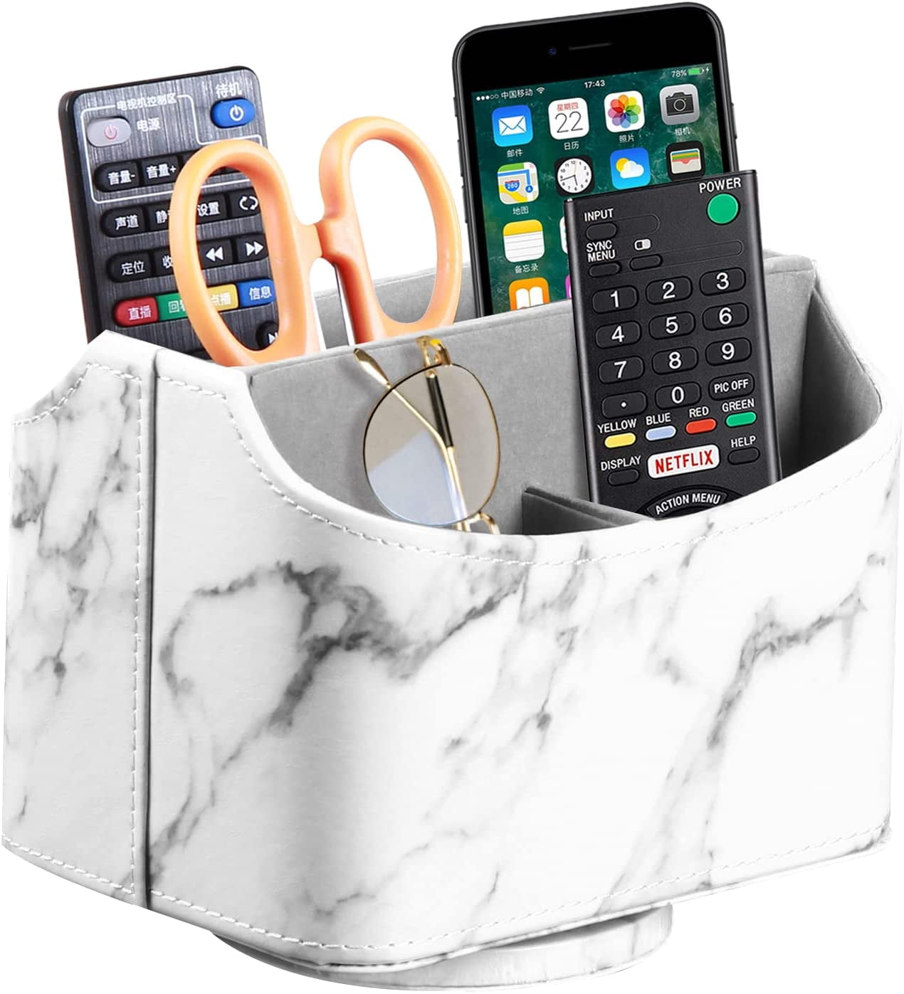 Tianlu Rotating Remote Control Holder, Multimedia Organizers with 5