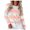 Light Pink, variant on Women's Striped Long Sleeve Crew Neck T Shirts Casual Color Block Tee Tops Coffee L
