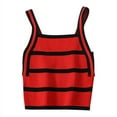 thumbnail image 3 of Women's Summer Camisole Striped Contrast Color Wear Slim Knitted Tank Tops, 3 of 5