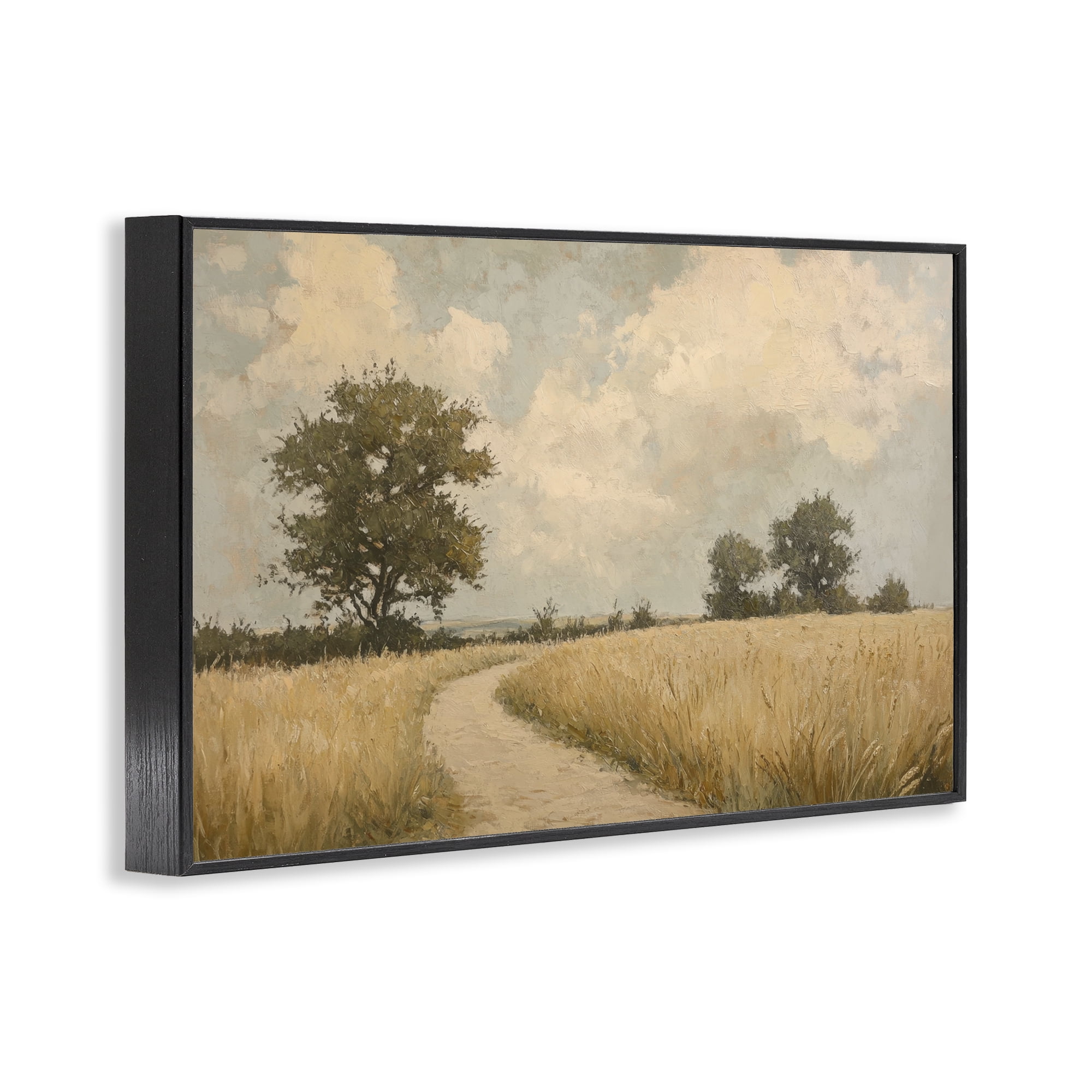Stupell Industries Soft Field of Wheat Black Framed Giclee Art, design by Petal Prints Design