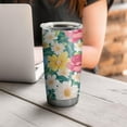 thumbnail image 4 of 20 Oz Pioneer Flower Coffee Tumbler Double Wall Insulated Stainless Steel Water Bottle | Metal Reusable Thermoses Flask with Cup Cap | Leak & Sweat Proof with Anti-Dust Lid, 4 of 7