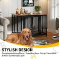 thumbnail image 6 of 48" Flip-Top Dog Crate Furniture, Heavy-Duty Rustic Wood Kennel End Table for Dogs Up to 100 Lbs, Indoor Escape-Proof Pet Cage, 6 of 8