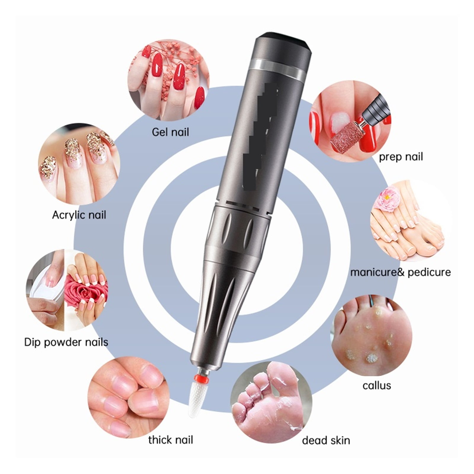 Electric Nail Drill Machine 35000 RPM Rechargeable Manicure Nail Drill Pen Apparatus For Manicure Nail Gel Polisher ,Low Noise