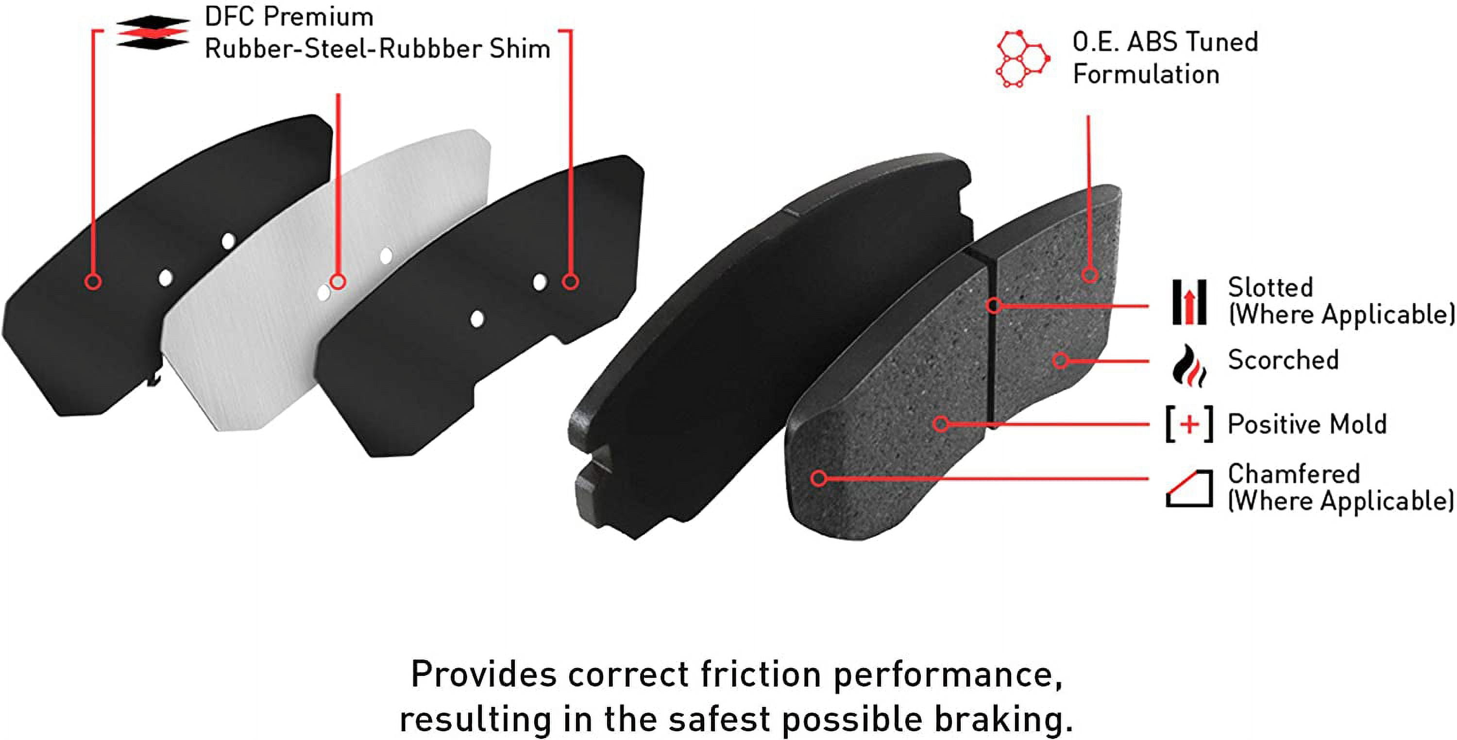 Dynamic 1551-1029-00 DFC 5000 Advanced Brake Pads - Low Metallic Fits select: 2013-2015 AUDI RS5, 2008-2012 AUDI R8