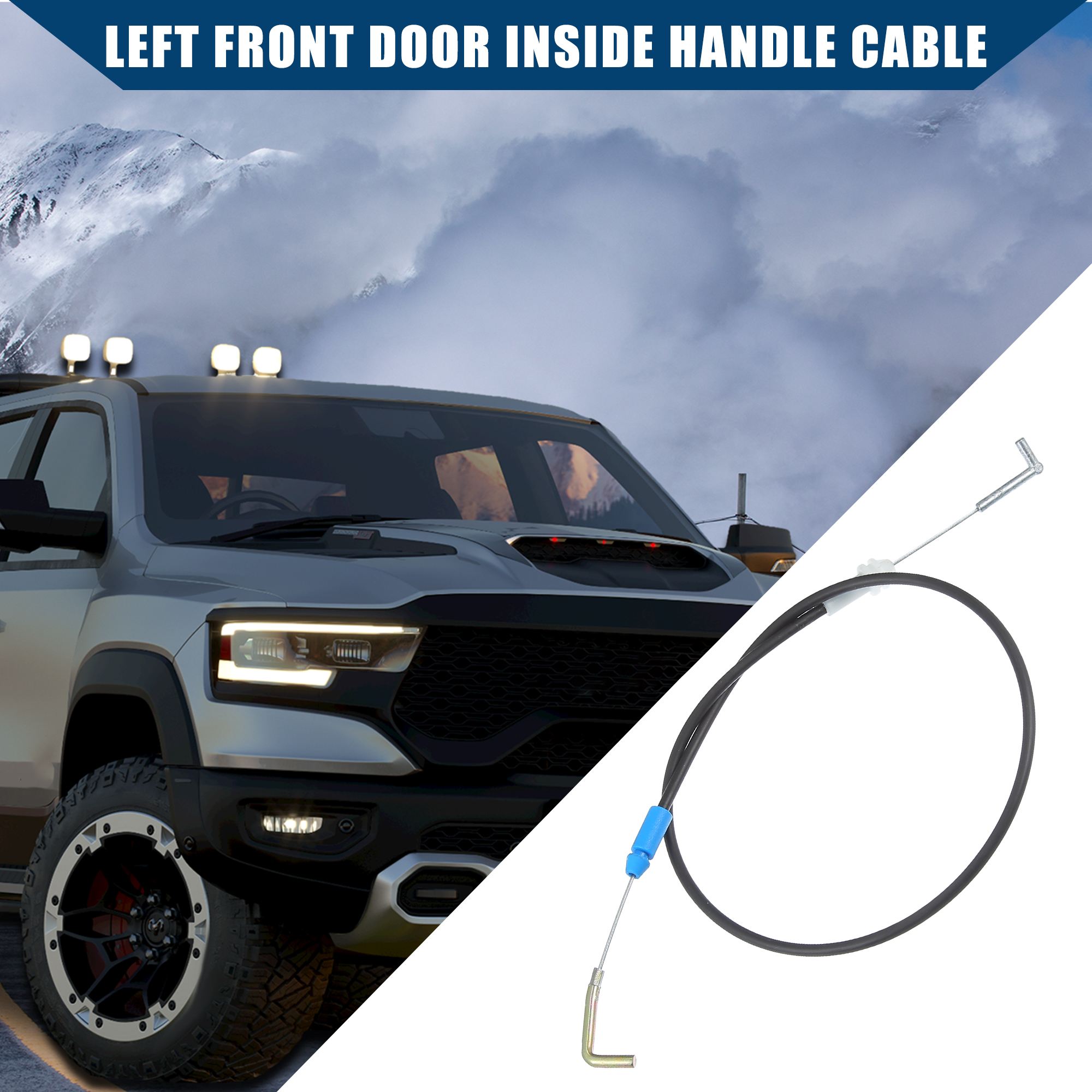 Unique Bargains 5165721AA Left Front Door Inside Handle Cable for Ram 1500 2011-2018
