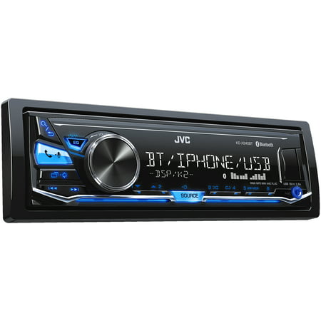 JVC Refurbished KD-X240BT Single DIN In-Dash Digital Media Car Stereo w/ Android & iPhone (Best Car Stereo For Iphone)