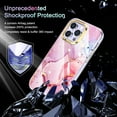 thumbnail image 4 of Tarise iPhone 14 Pro Max Case with Screen Protector, [Wireless Charging] Shockproof Drop Proof Dual Layer Rugged Hybid Back Cover with TPU Impact Resistant for Apple iPhone 14 Pro Max, Pink Marble, 4 of 8