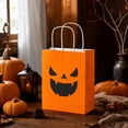 thumbnail image 5 of Halloween Candy Gift Bags,Pumpkin Style Kraft Paper Candy Goodie Bags with Handle,Perfect for Candy,Treats,and Party Favors, 5 of 6
