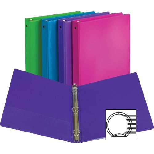 Samsill Economy 2-Pocket 1 1' Binder Capacity - Letter - 8 1/2' x 11' Sheet Size - 2 Internal Pocket(s) - Assorted - 10.72 oz - Recycled - Clear Overlay - 1 Each
