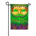 thumbnail image 1 of America Forever Flags Mask And Feathers, Mardi Gras Garden Flag, Masquerade Masks Fleur De Lis Carnival 12.5 x 18 Inch Double Sided Seasonal Yard Outdoor Holiday Decorative Flag, 1 of 3