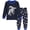 1# Navy Blue, variant on FEDPOP Toddler Boys Pajamas Astronaut Skateboarding Graphic Long Sleeve Sleepwear Kids Pjs Set Size 3T