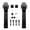 J-Shaped, variant on Antique Big Rollers Steel Sliding Barn Wood Door Hardware Kit Closet Set Roller For Interior Sliding Door(not Include Track) ,Easy to Install