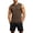 Coffee, variant on StSilkitty Men's 2 Piece Outfits Solid Color Sleeveless Crewneck Tank Tops and Shorts Set Summer Gym Running Tracksuits