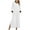 White, variant on Nightgowns for Women Oversized Long Sleeve Sleepwear V Neck Sleepshirt Loose Long Pajama Dress with Pockets