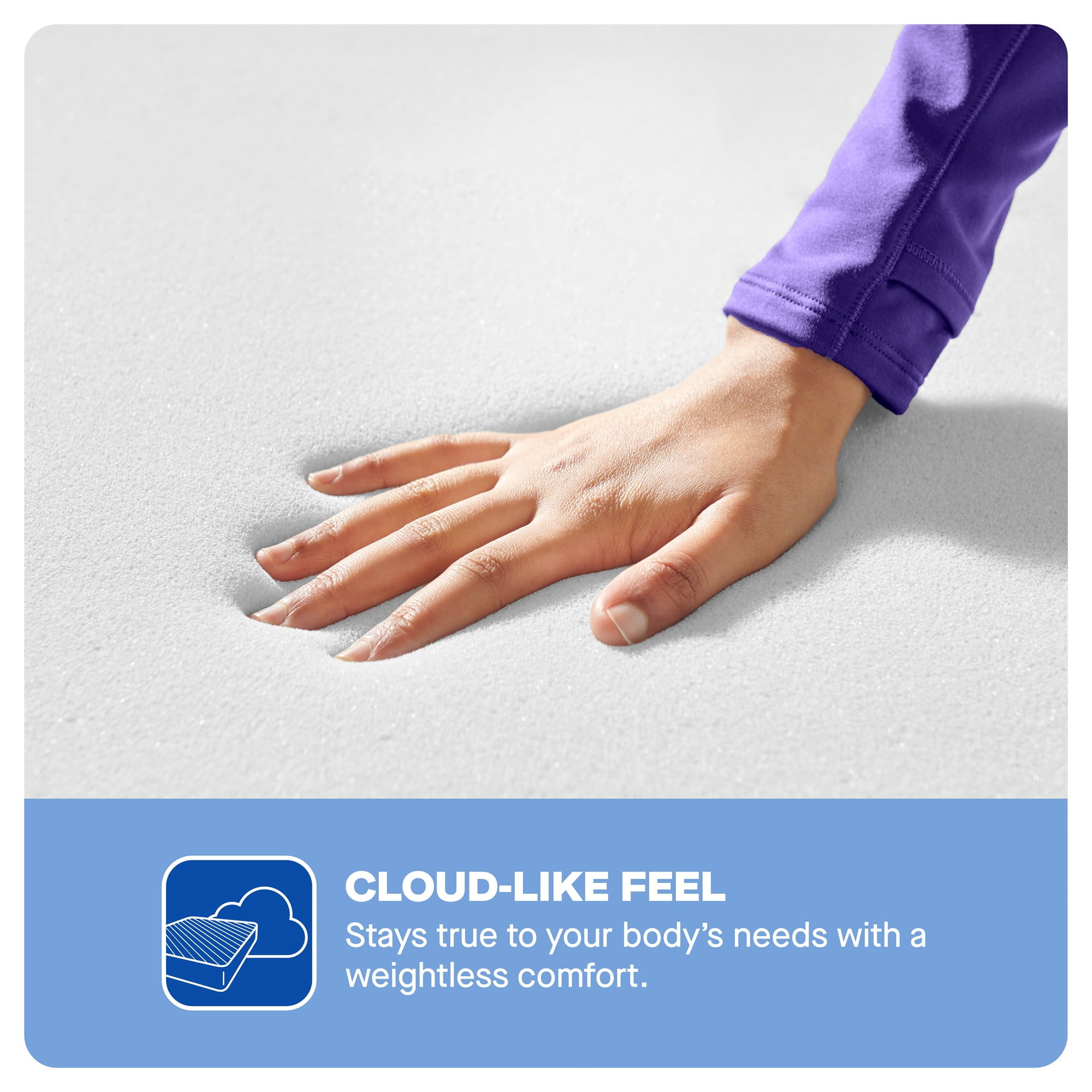 Sealy Essentials 2" Gel-Memory Foam Mattress Topper, Full, Adult