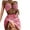Z2-Pink, variant on RQYYD Women's 3 Piece Swimsuits Halter Cutout Bikini Set String Bathing Suit with Drawstring Beach Skirt Set