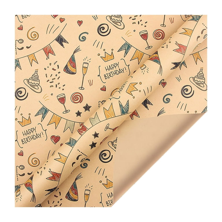 Iopqo Christmas Decorations Clearance Christmas Wrapping Paper 1Pcs ( 70cmX50cm)Single-sided Wrapping Paper Classic Santa Claus and Other Patterns