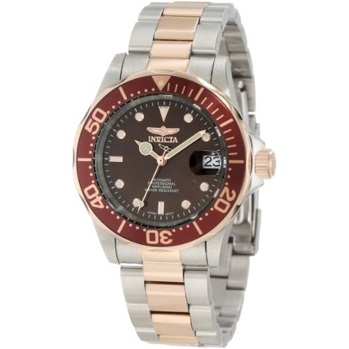 Invicta Men's 11241 Pro Diver Two Tone Stainless Steel Brown Dial Automatic  Watch