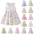 thumbnail image 4 of Utlike Girls Summer Dress Floral Dress Sleeveless Casual Dress For Children Toddler Easy Fitting Sundress Size 6 Years-7 Years, 4 of 4