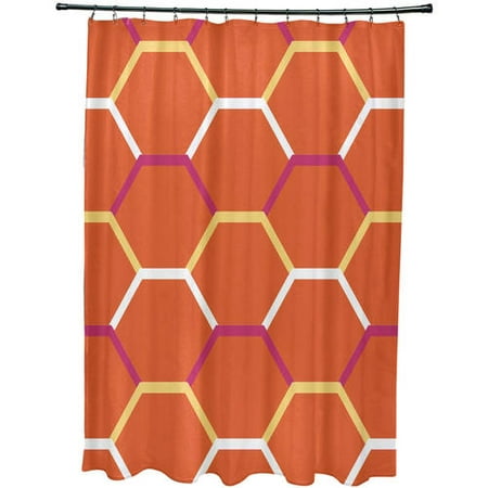Simply Daisy 71 X 74 Cool Shades Geometric Print Shower Curtain