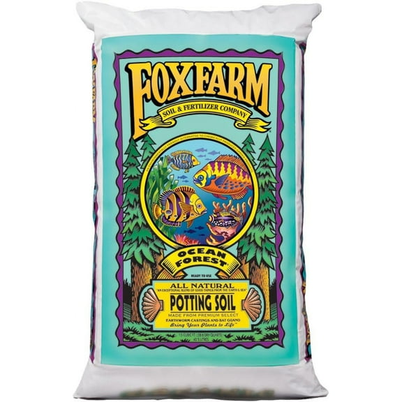 FoxFarm FX14079 Ocean Forest Bag, 1.5 cu. ft. Potting Soil, Brown
