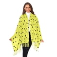 thumbnail image 6 of Yellow Triangle Dots Women's Cold Weather Scarves Lightweight Warm Fashion Scarves, Breathable 86.6''x30.7'', 6 of 10
