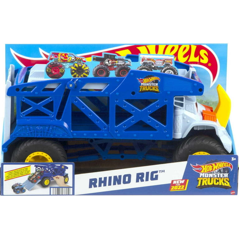 Hot Wheels Monster Trucks Monster Mover Rhino Hauler, Gift for